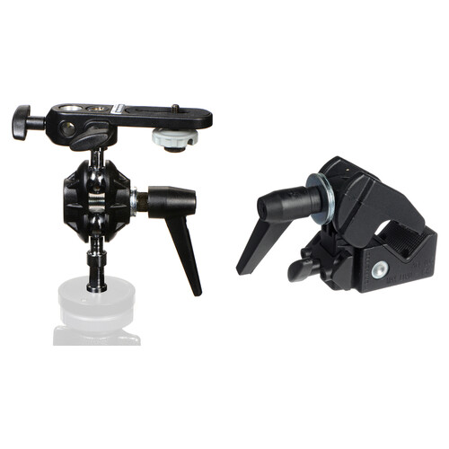 Manfrotto 155 Double Ball Joint Head with Camera Platform and 035 Super Clamp