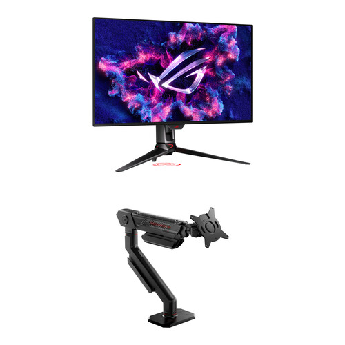 ASUS ROG Swift 31.5" OLED 4K HDR 240 Hz Gaming Monitor & Ergo Monitor Arm AAS01 Kit